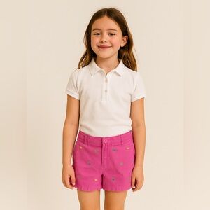 Polo Ralph Lauren Pink Espadrille Cotton Chino Short Size 14